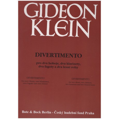 Klein Gidoen - Divertimento pro dva hoboje, dva klarinety,