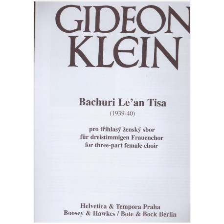 Klein G.- Bachuri Le an Tisa